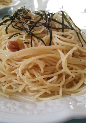 簡単さっぱり＊＊＊梅干し入り和風パスタ-レシピのメイン写真