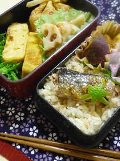 大人女子向け♥焼きさんまの混ぜ寿司弁当-レシピのメイン写真