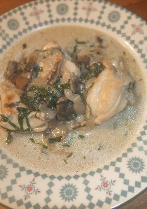 鶏肉の青じそ入りクリーム煮♪-レシピのメイン写真