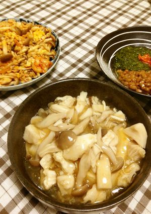 ヘルシー！ささみ＆きのこのあんかけ豆腐♪-レシピのメイン写真
