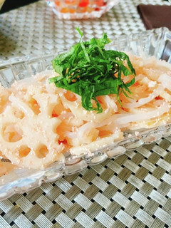 おつまみ☆蓮根としらたきのタラコ和え-レシピのメイン写真