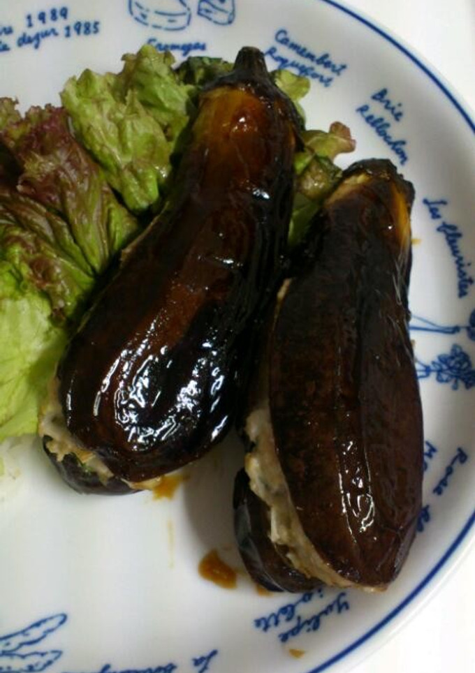 簡単！ 茄子のつくね挟み焼き-レシピのメイン写真