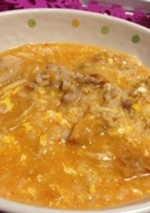 ふわとろ豚キムチクッパ-レシピのメイン写真