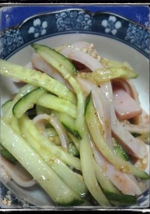 キュウリとハムの棒棒鶏風サラダ-レシピのメイン写真