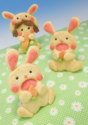 人参を食べるウサギクッキー-レシピのメイン写真