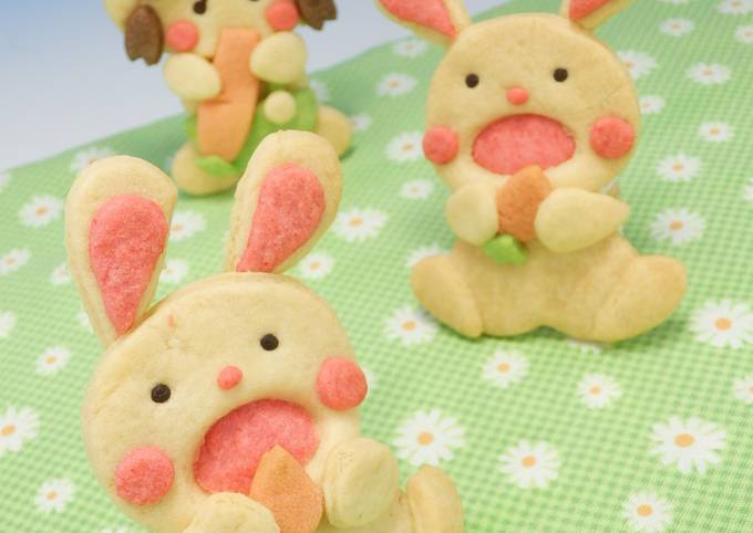 仲良しうさぎ♡にんじんクッキー にんじんクッキー♪仲良しウサギ