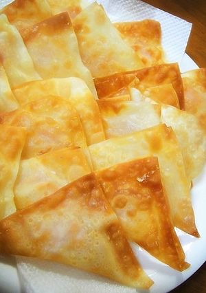 しゅうまいの皮でパリパリ揚げ♡-レシピのメイン写真