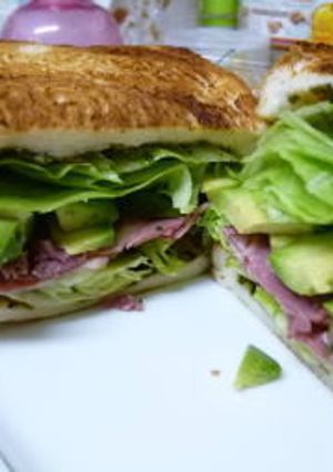 バジルとパストラミポークのホットサンド-レシピのメイン写真