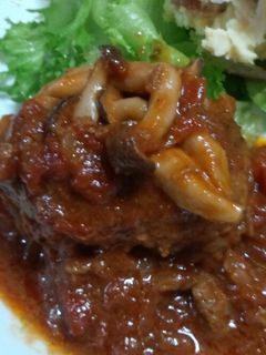 煮込みハンバーグ カットトマト缶-レシピのメイン写真