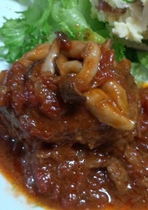 煮込みハンバーグ　カットトマト缶-レシピのメイン写真