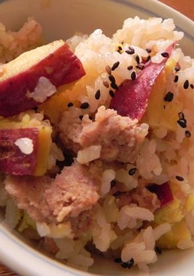 さつまいもと豚ひき肉の炊き込みご飯-レシピのメイン写真