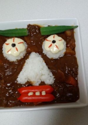 ＊おもしろキャラカレー＊-レシピのメイン写真