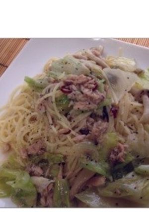 レタスとツナのオイルパスタ-レシピのメイン写真