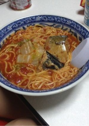 辛さZERO激ウマ♡鯖入りトマトラーメン-レシピのメイン写真