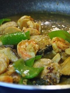 海老と鰤のカレーアヒージョ-レシピのメイン写真