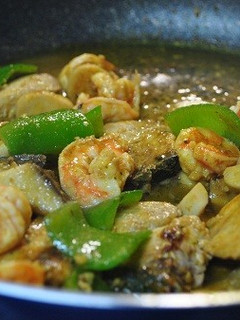 海老と鰤のカレーアヒージョ-レシピのメイン写真