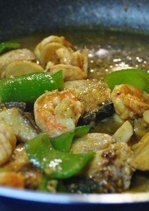 海老と鰤のカレーアヒージョ-レシピのメイン写真