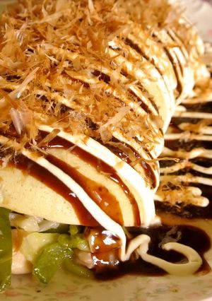 たっぷり鶏野菜のオムお好み焼き-レシピのメイン写真