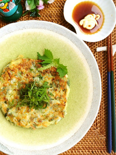 紫蘇と豆腐のもちもちお好み焼き♪-レシピのメイン写真