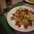 ズッキーニとトマトの冷製パスタ