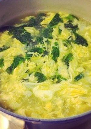 ほうれん草と卵のスープ♫-レシピのメイン写真