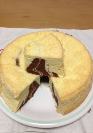 マーブルシフォンケーキ-レシピのメイン写真