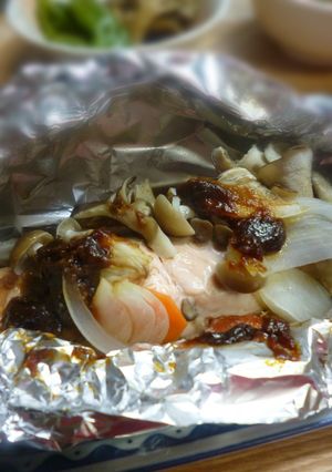 ねり味噌で・秋さけのホイル焼き-レシピのメイン写真