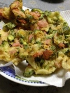 ゴーヤと魚肉ソーセージのかき揚げ-レシピのメイン写真
