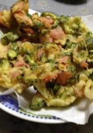 ゴーヤと魚肉ソーセージのかき揚げ-レシピのメイン写真