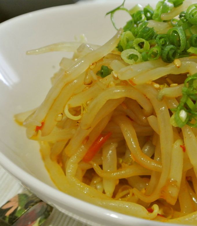 一風堂風！レンチンで♪ピリ辛もやしナムル by haruka616