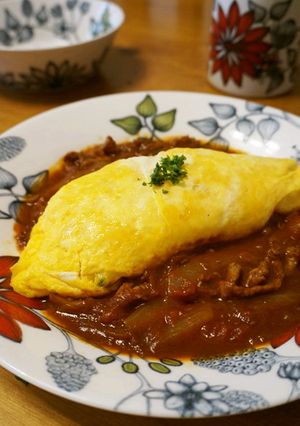 ランチに☆トマトたっぷりオムハヤシ-レシピのメイン写真