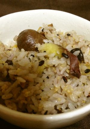 甘栗とさつまいも入り雑穀ごはん-レシピのメイン写真
