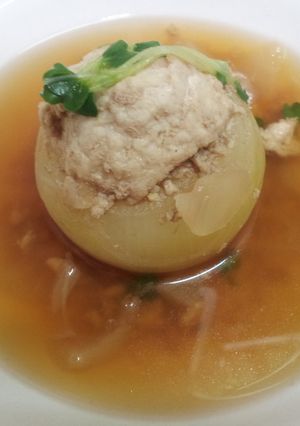 ヘルシー☆丸ごと玉ねぎの肉詰め-レシピのメイン写真