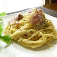 ベーコンときのこのクリームスパゲティー