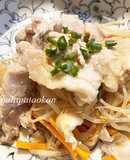 レンジで♪豚小間とモヤシのポン酢かけ
