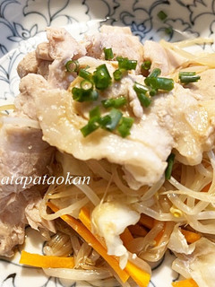 レンジで♪豚小間とモヤシのポン酢かけ-レシピのメイン写真