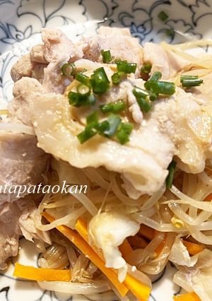 レンジで♪豚小間とモヤシのポン酢かけ-レシピのメイン写真