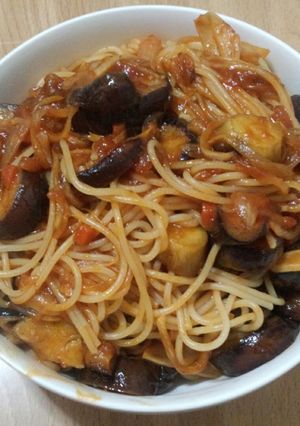 大好き！なすのナポリタン-レシピのメイン写真