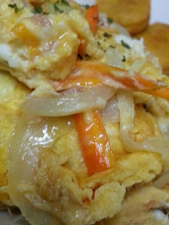 朝食に♪パパッと栄養☆オープンオムレツ-レシピのメイン写真