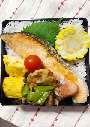 9/2ﾖｯﾁｬﾝ☆焼き鮭お弁当-レシピのメイン写真