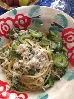 ゴーヤとシラスのパスタ-レシピのメイン写真