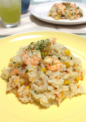 ♡炊飯器で簡単♪海老とピーマンのピラフ♡-レシピのメイン写真