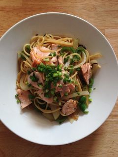 秋鮭で和風パスタ。-レシピのメイン写真