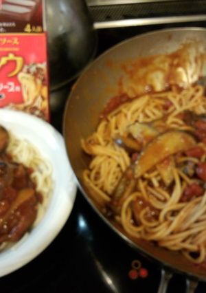 ナスのトマトパスタ-レシピのメイン写真