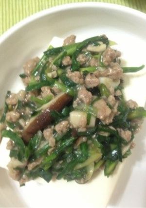 ニラの餡掛け豆腐-レシピのメイン写真