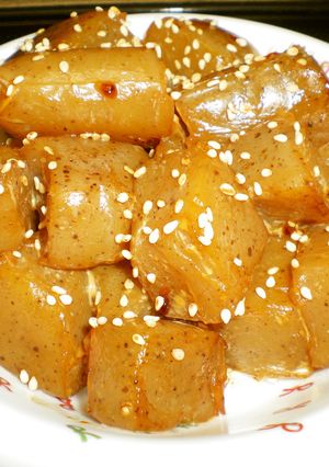 こんにゃくの炒り煮 (焼肉のたれ)-レシピのメイン写真