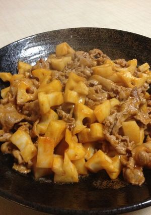 豚肉とレンコンのケチャップ炒め-レシピのメイン写真
