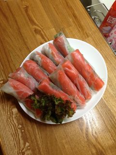 サーモン&クリチ&アボカドの生春巻き☆-レシピのメイン写真
