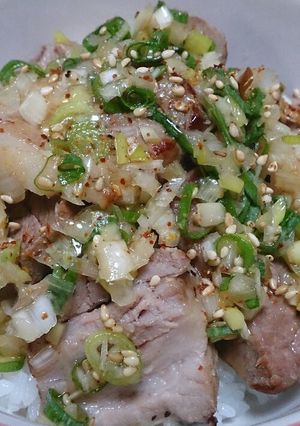 ねぎ塩チャーシュー丼-レシピのメイン写真