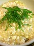 くずし豆腐と大根の中華風丼